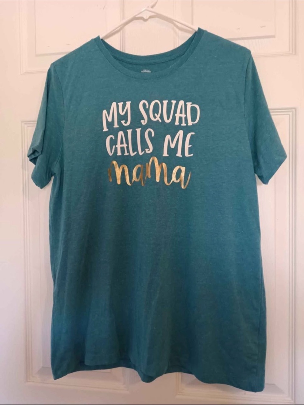 Mother’s Day Teal Short Sleeve Tee - "My Squad Calls Me Mama"